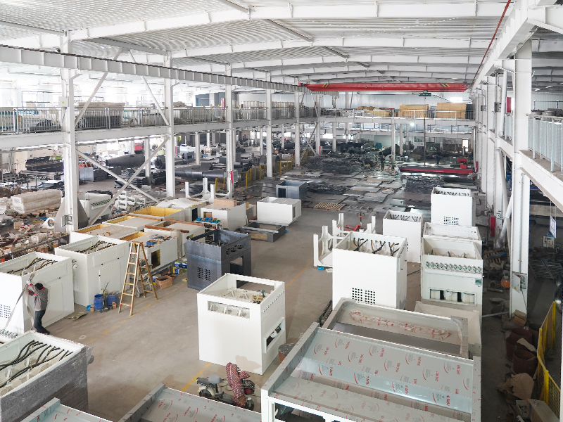 Powder coating equipment production workshop