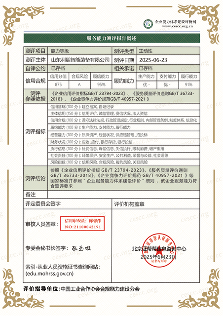 Automated spraying robot performance certificate